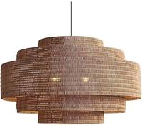 Vintage Style Bamboo Living Room Chandelier Retro Rural Farmhouse E27 Dining Room Pendant Light Zen Chinese-Style Hotel Kitchen Island Restaurant Tea Room Rattan Pendant Lamp