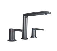 Vintage Style Basin Mixer Tap with Swivel Spout for Bathroom Sink, Hot and Cold Water Control