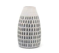 Vintage Style Blue Stoneware Vase | Rustic Vase Ceramic Vase Flower Vase | Decorative Vase 24cm