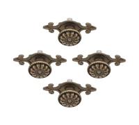 Vintage Style Cabinet Pull with 3d Raised Sunflower Pattern and Oval | Classic Retro Design with Antique Bronze Finish, Smooth Hand Feel, Universal Fit for Sideboard Doors and Closets