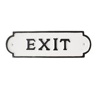 Vintage Style Cast Iron Wall/Door Sign Plaque - Bathroom Pantry Exit Enter Push Pull - AB Hardware (Exit)