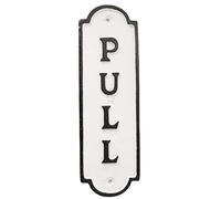 Vintage Style Cast Iron Wall/Door Sign Plaque - Bathroom Pantry Exit Enter Push Pull - AB Hardware (Pull)