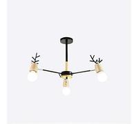 Vintage Style Ceiling Light,for Living Room Bar Cafe,E27 Resin Antler Deer Horn Chandelier,Magic Beans Molecule Iron Chandelier, Rural Countryside Antler Chandeliers-White. 6 Head Made in