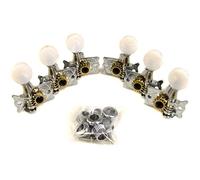 Vintage-style Chrome Open-gear Tuners/Machine Heads - 6pc. 3L/3R