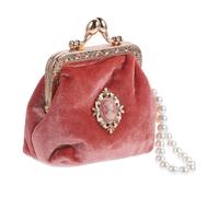 Vintage Style Coin Pouch for Women, Portable Velvet Small Wallet | Lightweight and Easy to Carry, Palace Style for Travel and Work, Retro Coin Bag for Daily Use Color Random Color