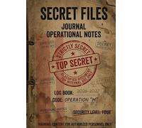 Vintage style diary, notebook "TOP SECRET" - notebook, diary, 50 squared pages