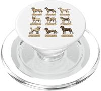 Vintage Style Dog Poster with Latin Dog Breed Names PopSockets PopGrip for MagSafe