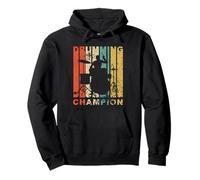 Vintage Style Drumming Champion Retro Drummer Distressed Pullover Hoodie