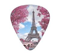 Vintage Style Eiffel Tower Paris 12 Pack Guitar Picks Guitar Plectrums for Electric Acoustic Bass Guitar(Spec 0.46 0.71 0.96mm)