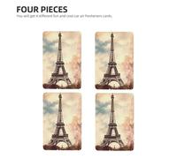 Vintage Style Eiffel Tower Paris Car Air Fresheners 4 Pcs, Funny Hanging Car Air Fresheners Cute Long Lasting Scented Mirror Hanging Decoration Ornaments Gift Interior Decor Accessories For Men Women