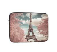 Vintage Style Eiffel Tower Paris Laptop Case 15 inch, Water Resistant Laptop Sleeve Shockproof Protective Traveling Computer Bag Portable Business Briefcase for Men Women