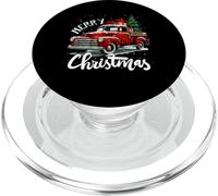Vintage Style Farm Red Truck with Christmas Tree PopSockets PopGrip for MagSafe