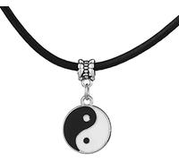 Vintage Style Fashion Yin and Yang Pendant Tai Chi Necklace Unisex Decoration Black & White Fashion in Practical