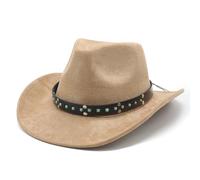 Vintage Style Felt Cowboy Hat Wide Brim Men/Women, Buckle Detail Fedora, Vintage Sun Cap Fancy Dress Party Costume Outfit Party Hat & Photo Prop