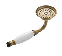 Vintage Style Handheld Shower Head - Brass Body, Multi-Functional Spray Modes, Water-Saving System, Chrome Finish,envejecido