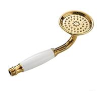 Vintage Style Handheld Shower Head - Brass Body, Multi-Functional Spray Modes, Water-Saving System, Chrome Finish,Dorado