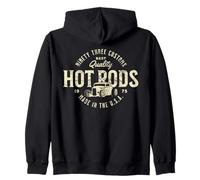 Vintage Style Hotrod Design for the Automotive Enthusiast Zip Hoodie