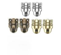 Vintage-Style Iron Jewelry Box Buckle Clasp Set, 58 x 40 mm Toggle Hasp Latch for Wooden Trunks & Cabinets, 2-Pack in Bronze/Silver/Gold