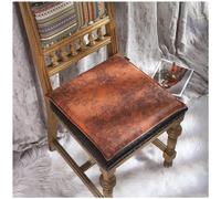 Vintage Style Leather Seat Cushion Non-Slip Dining Chair Pillow Comfortable Memory Foam Cushion (45x45x4.5cm) for Home & Office Use