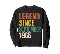 Vintage Style Legend Since September 1965 Retro Birthday Sweatshirt