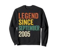 Vintage Style Legend Since September 2005 Retro Birthday Sweatshirt