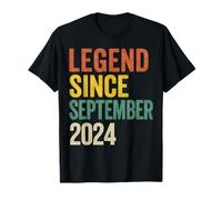 Vintage Style Legend Since September 2024 Retro 1st Birthday T-Shirt