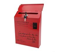 Vintage Style Mailbox for Wall Perfect for Organizing Your Postal Letters and Newspapers (Red)