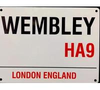 Vintage Style Metal Street Sign Wembley London Wall Plaques Retro Home Decor 8X12 Inches