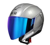 Vintage Style Motorcycle Half Helmet Open Face Helmets with Double Visor 3/4 Half Face Motorbike Crash Helmet for Men Women ECEDOT Approved Jet Helmets for Scooter Moped Z-2,XL:61-62CM