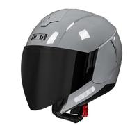 Vintage Style Motorcycle Half Helmet Open Face Helmets with Double Visor 3/4 Half Face Motorbike Crash Helmet for Men Women ECEDOT Approved Jet Helmets for Scooter Moped K,XL:61-62CM