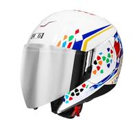 Vintage Style Motorcycle Half Helmet Open Face Helmets with Double Visor 3/4 Half Face Motorbike Crash Helmet for Men Women ECEDOT Approved Jet Helmets for Scooter Moped Y,XL:61-62CM