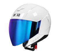 Vintage Style Motorcycle Half Helmet Open Face Helmets with Double Visor 3/4 Half Face Motorbike Crash Helmet for Men Women ECEDOT Approved Jet Helmets for Scooter Moped H,XL:61-62CM
