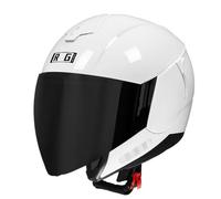 Vintage Style Motorcycle Half Helmet Open Face Helmets with Double Visor 3/4 Half Face Motorbike Crash Helmet for Men Women ECEDOT Approved Jet Helmets for Scooter Moped G,XL:61-62CM