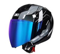 Vintage Style Motorcycle Half Helmet Open Face Helmets with Double Visor 3/4 Half Face Motorbike Crash Helmet for Men Women ECEDOT Approved Jet Helmets for Scooter Moped Z-6,XL:61-62CM