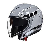 Vintage Style Motorcycle Half Helmet Open Face Helmets with Double Visor 3/4 Half Face Motorbike Crash Helmet for Men Women ECEDOT Approved Jet Helmets for Scooter Moped Z-8,XL:61-62CM