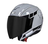 Vintage Style Motorcycle Half Helmet Open Face Helmets with Double Visor 3/4 Half Face Motorbike Crash Helmet for Men Women ECEDOT Approved Jet Helmets for Scooter Moped Z-9,XL:61-62CM