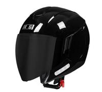 Vintage Style Motorcycle Half Helmet Open Face Helmets with Double Visor 3/4 Half Face Motorbike Crash Helmet for Men Women ECEDOT Approved Jet Helmets for Scooter Moped Z-13,XL:61-62CM