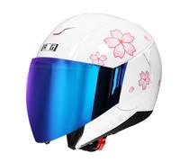 Vintage Style Motorcycle Half Helmet Open Face Helmets with Double Visor 3/4 Half Face Motorbike Crash Helmet for Men Women ECEDOT Approved Jet Helmets for Scooter Moped P,XL:61-62CM
