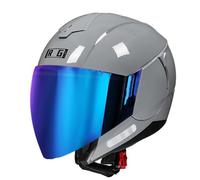 Vintage Style Motorcycle Half Helmet Open Face Helmets with Double Visor 3/4 Half Face Motorbike Crash Helmet for Men Women ECEDOT Approved Jet Helmets for Scooter Moped L,XL:61-62CM
