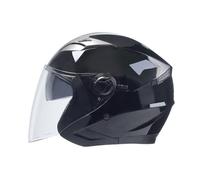 Vintage Style Motorcycle Helmet Motorbike Scooter Moped Crash Helmet Jet Helmet for Men Women with Sun Visor Road Legal ECE 2206 D,XL=(61-62CM)