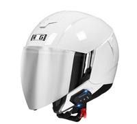 Vintage Style Motorcycle Helmets with Bluetooth Open Face Helmet with Double Visor 3/4 Half Face Motorbike Crash Helmets DOTECE Approved Scooter Half Helmet for Adults Z-2,M:57-58CM