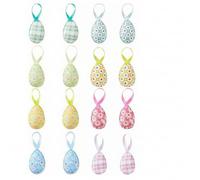 Vintage Style Paper Mache Easter Eggs, Speckled Foam Egg Hanging Ornaments, Shabby Chic Rustic Easter Tree Decorations for Home, Spring Victorian Style Egg Crafts for Party & Gifts