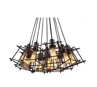 Vintage Style Pendant Lighting Fixture,Adjustable Pendant Lighting Industrial Iron Chandelier Hanging Ceiling Light for Dinning Room Bedroom,a,7 Lights