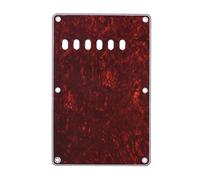Vintage Style, PVC 4 Cavity Cover Electric Guitar Backplate With Six Holes For Strings, 0.09in Thickness, 14 * 9cm (Dark red)