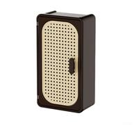 Vintage style rattan tissue box with wall mount, no drill installation, organized storage zones for cosmetics and tissue essentials, for neat home organization