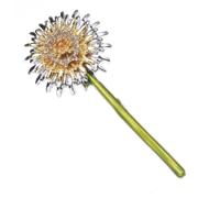 Vintage Style Realistic Dandelion Flower Brooch Lapel Pin Broach Bohemian Daisy 6.8cm x 2.8cm