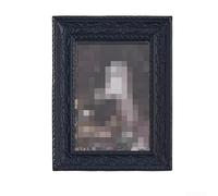 Vintage Style Resin Picture Frame with Baroque Floral Carvings, Offers Dual Display Options for Photos in Home or Office Environments (6IN)