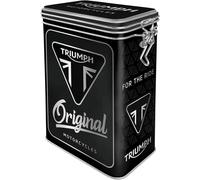 Vintage Style Retro Embossed Tin with Clip Close Lid - Triumph Original