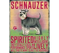 Vintage Style Retro Metal Sign Dog Lovers Owners Gift Tin Pedigree Dogs SCHNAUZER