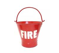 Vintage Style Riveted Metal Fire Bucket | Lightweight New Old Stock Decorative Safety Bucket | Classic Industrial Rustic Home & Garden Display (Small)